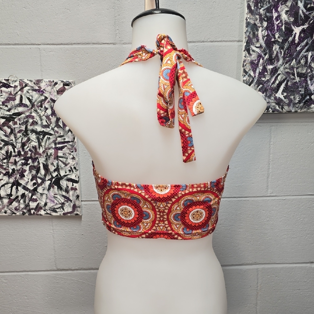 Vibrant Halter Top with Drawstring - Picture 5 of 8